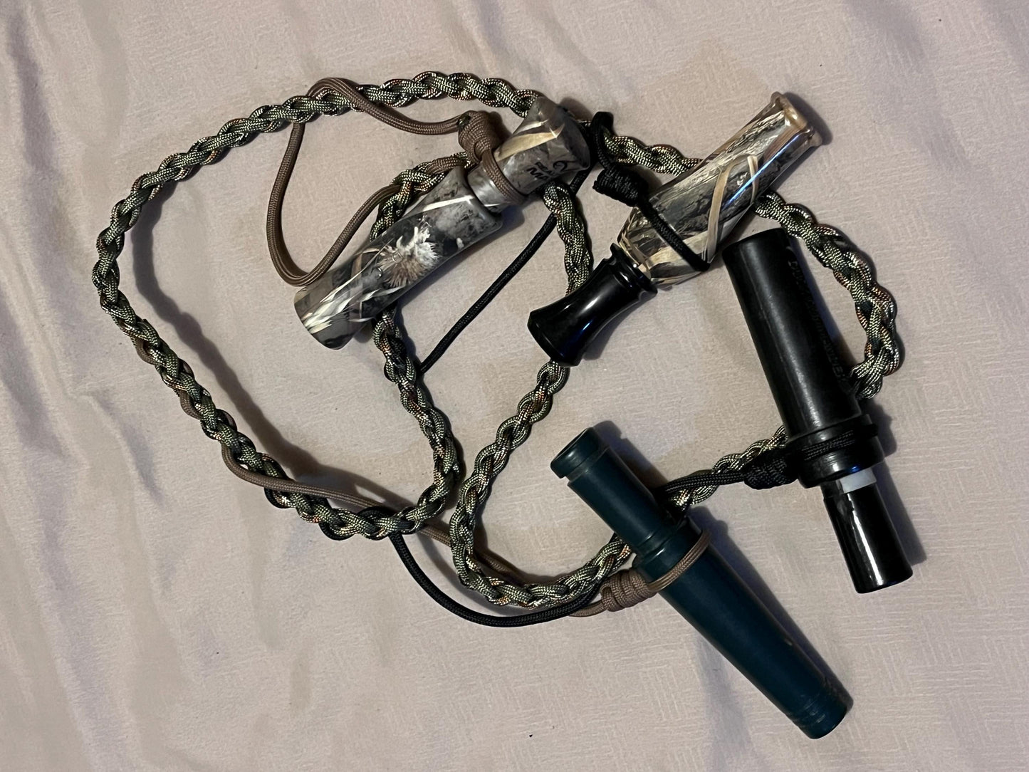 Handmade Paracord Call Lanyard: Camo Hunting Accessories